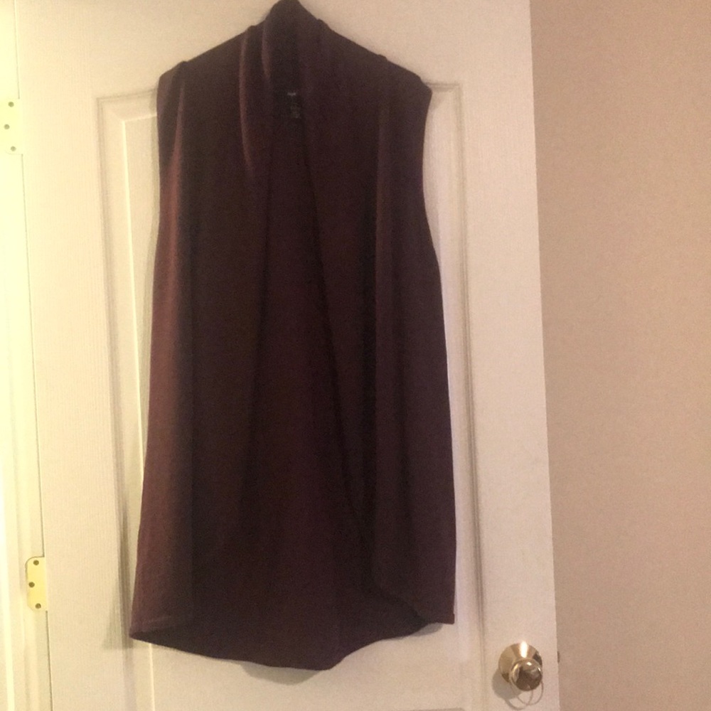 Burgundy knit duster